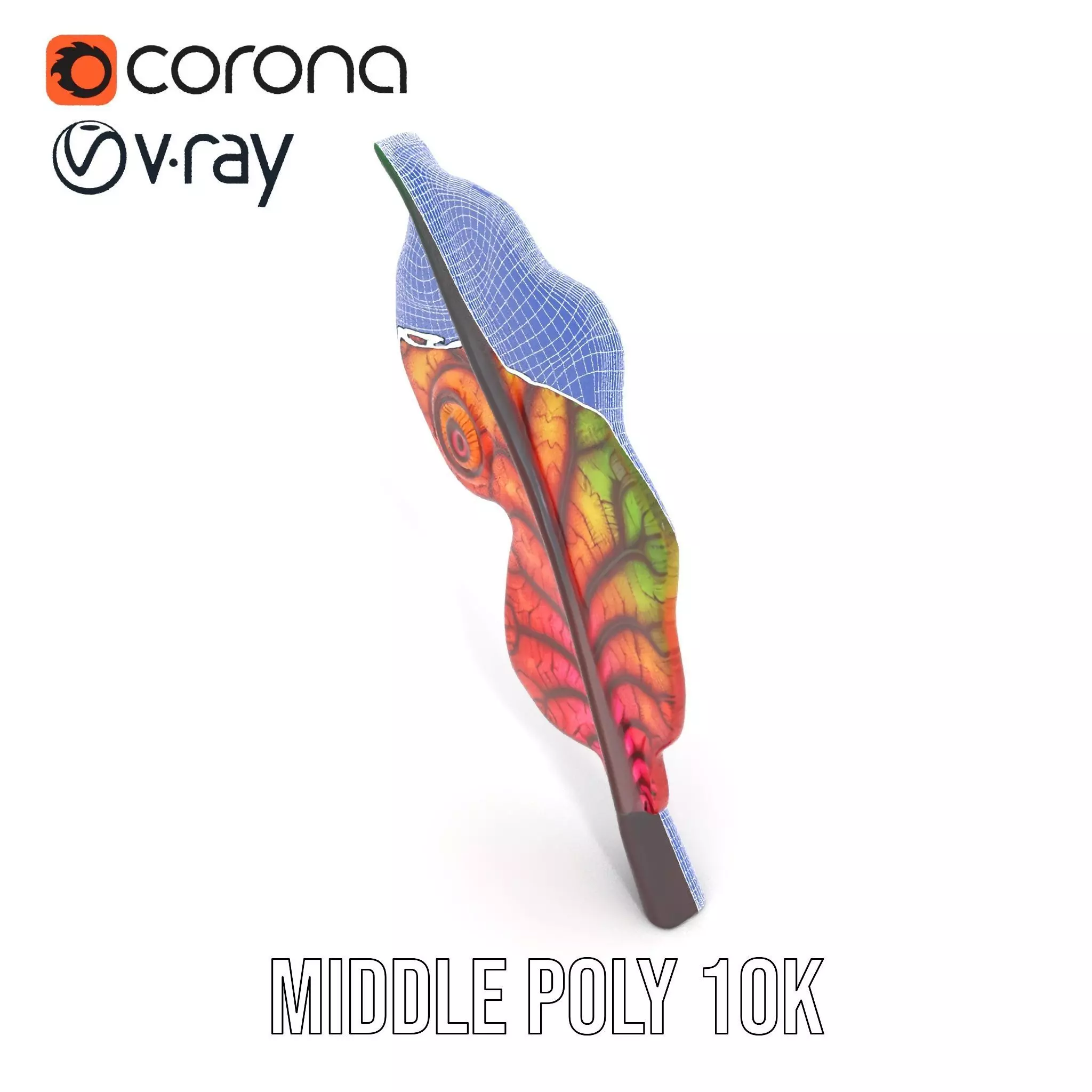 Vibrant Leaf Texture model pack Low-poly 3D model_14