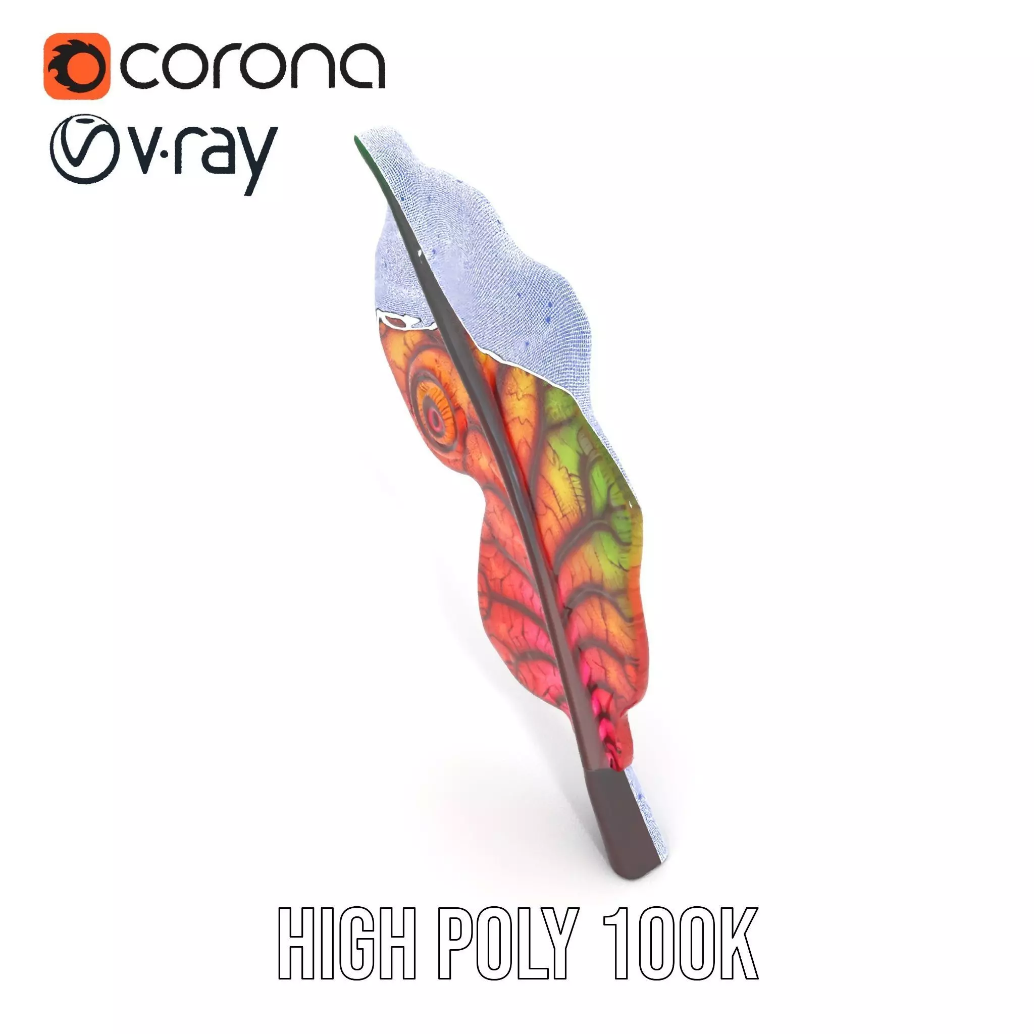 Vibrant Leaf Texture model pack Low-poly 3D model_21