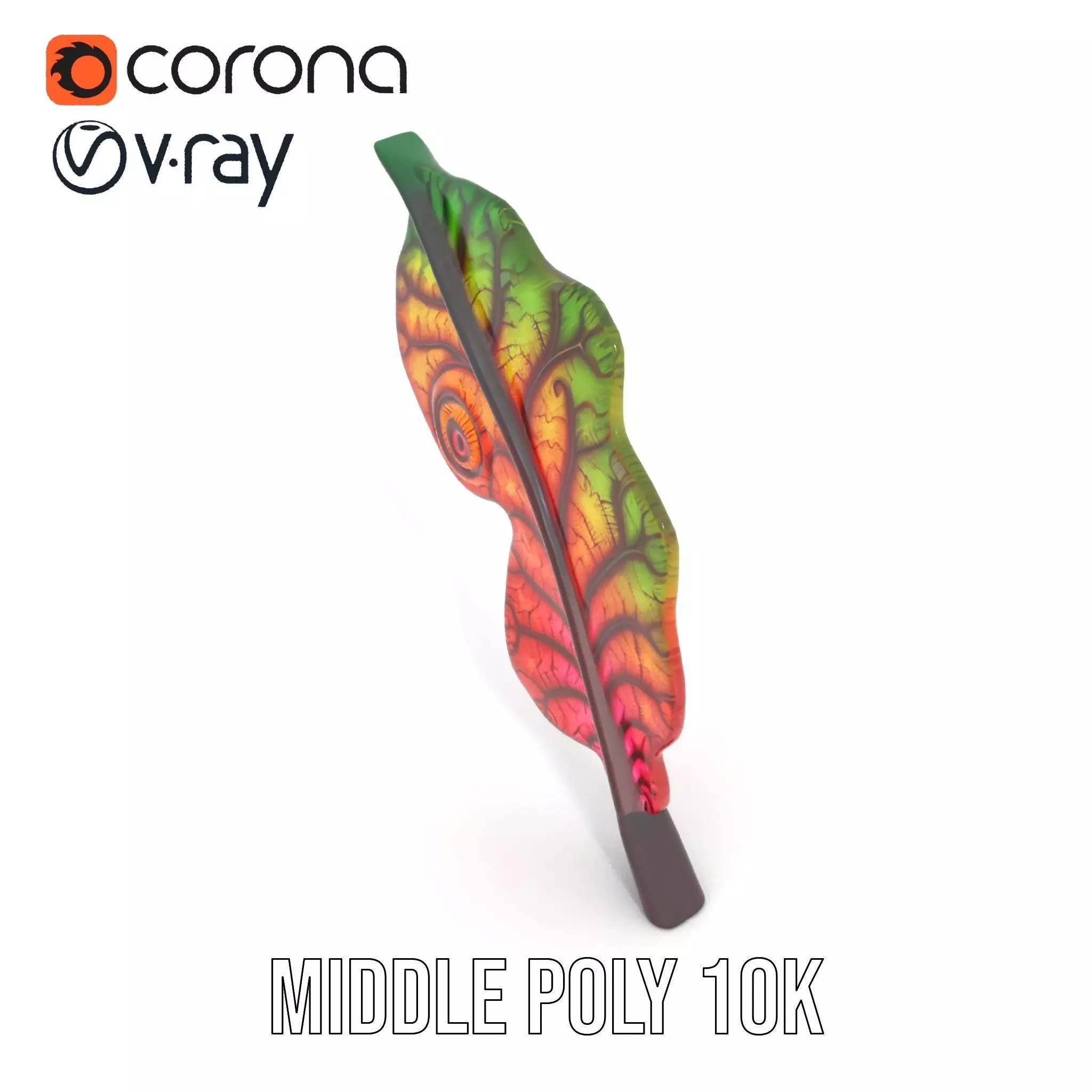 Vibrant Leaf Texture model pack Low-poly 3D model_24