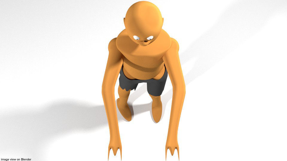 Horror Character - zombie 3D model_2