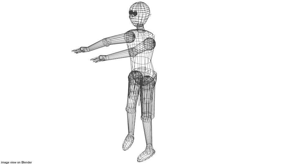 Horror Character - zombie 3D model_3