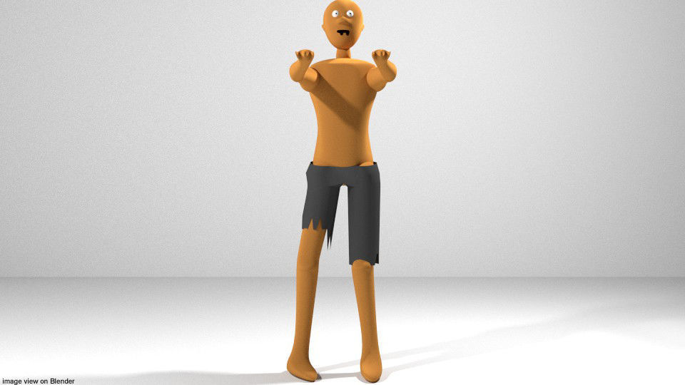 Horror Character - zombie 3D model_1