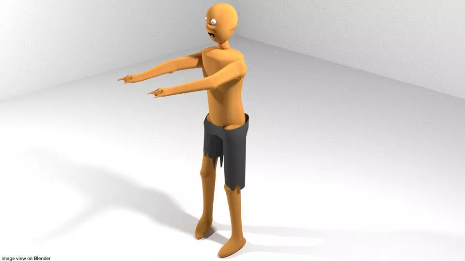 Horror Character - zombie 3D model_0