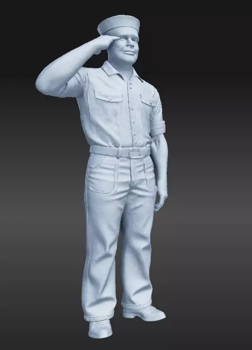 1940 US sailor various styles 3D print model_11