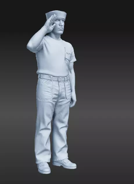 1940 US sailor various styles 3D print model_0