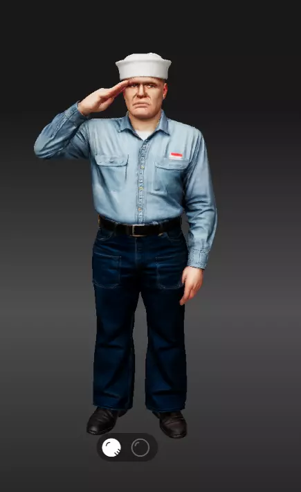 1940 US sailor various styles 3D print model_5
