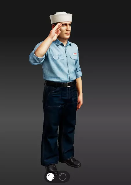 1940 US sailor various styles 3D print model_1