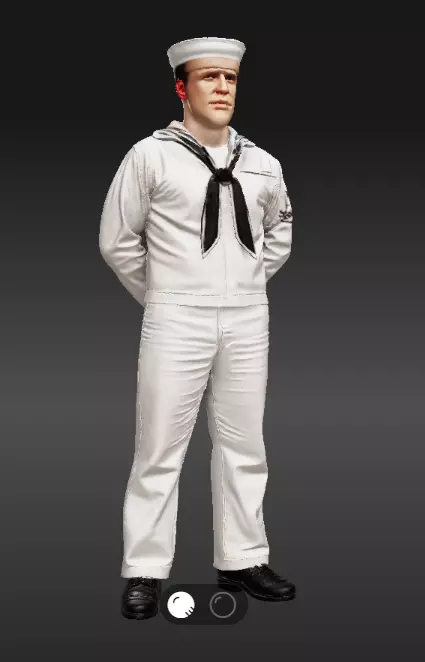 1940 US sailor various styles 3D print model_6