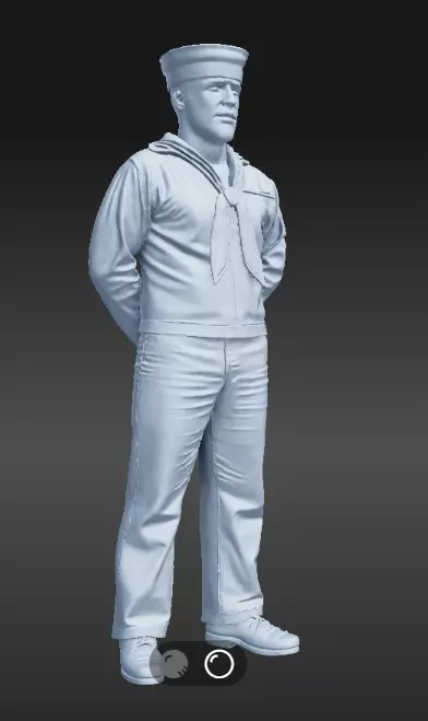 1940 US sailor various styles 3D print model_7