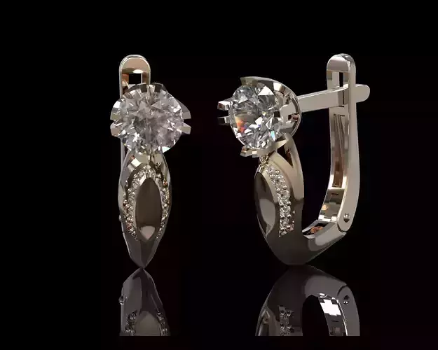 3D Jewelry Set Model  Engagement Ring  Earrings