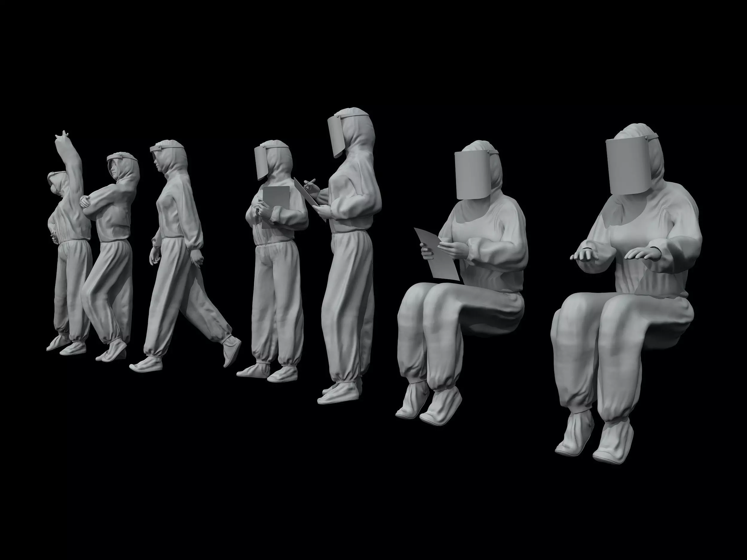 Female Doctor Rigged 3D model_8