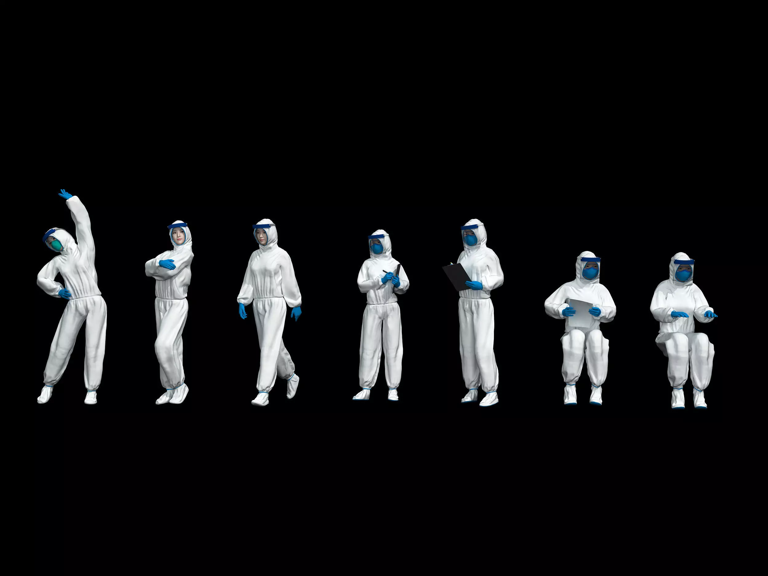 Female Doctor Rigged 3D model_5