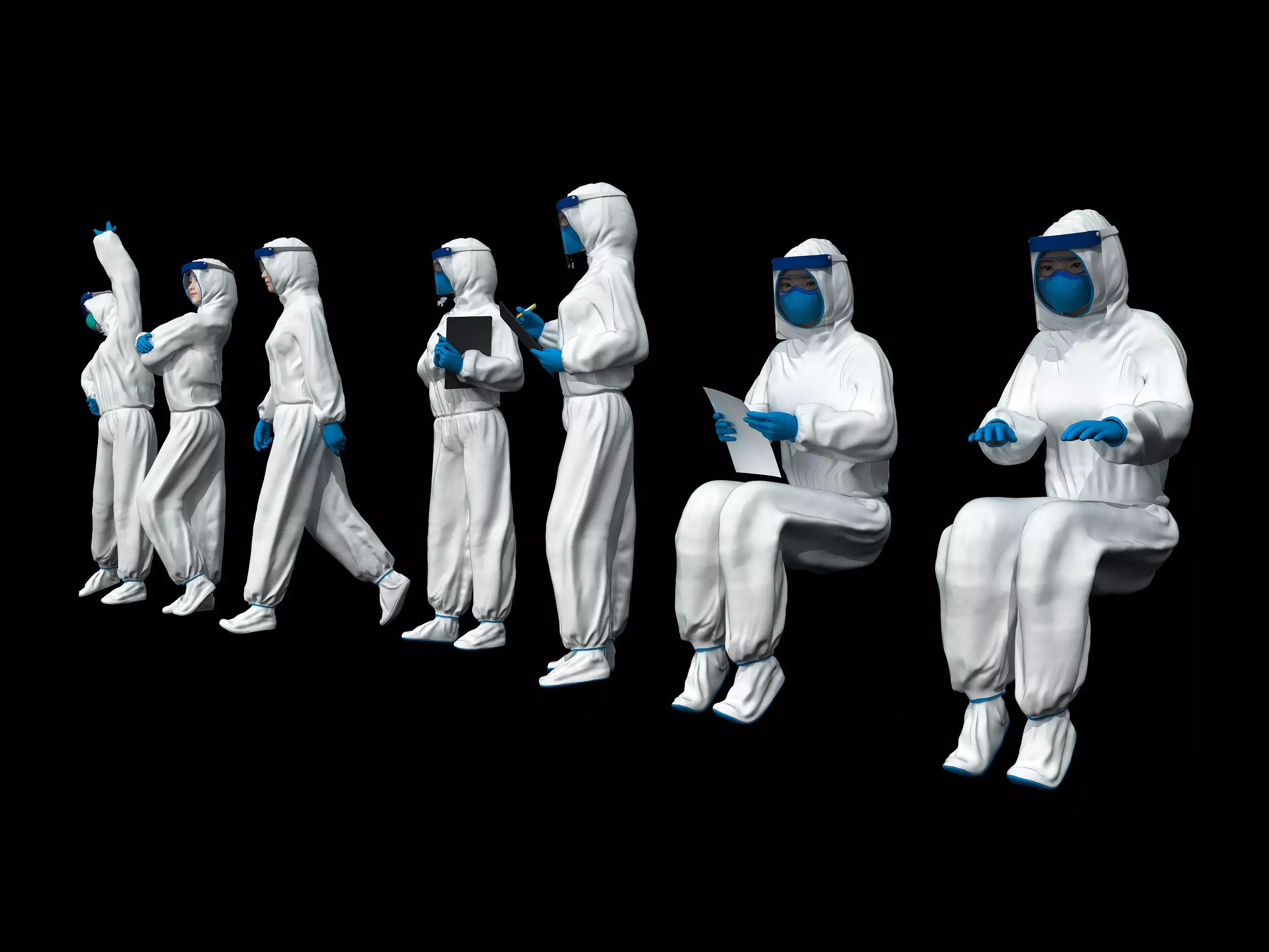 Female Doctor Rigged 3D model_2