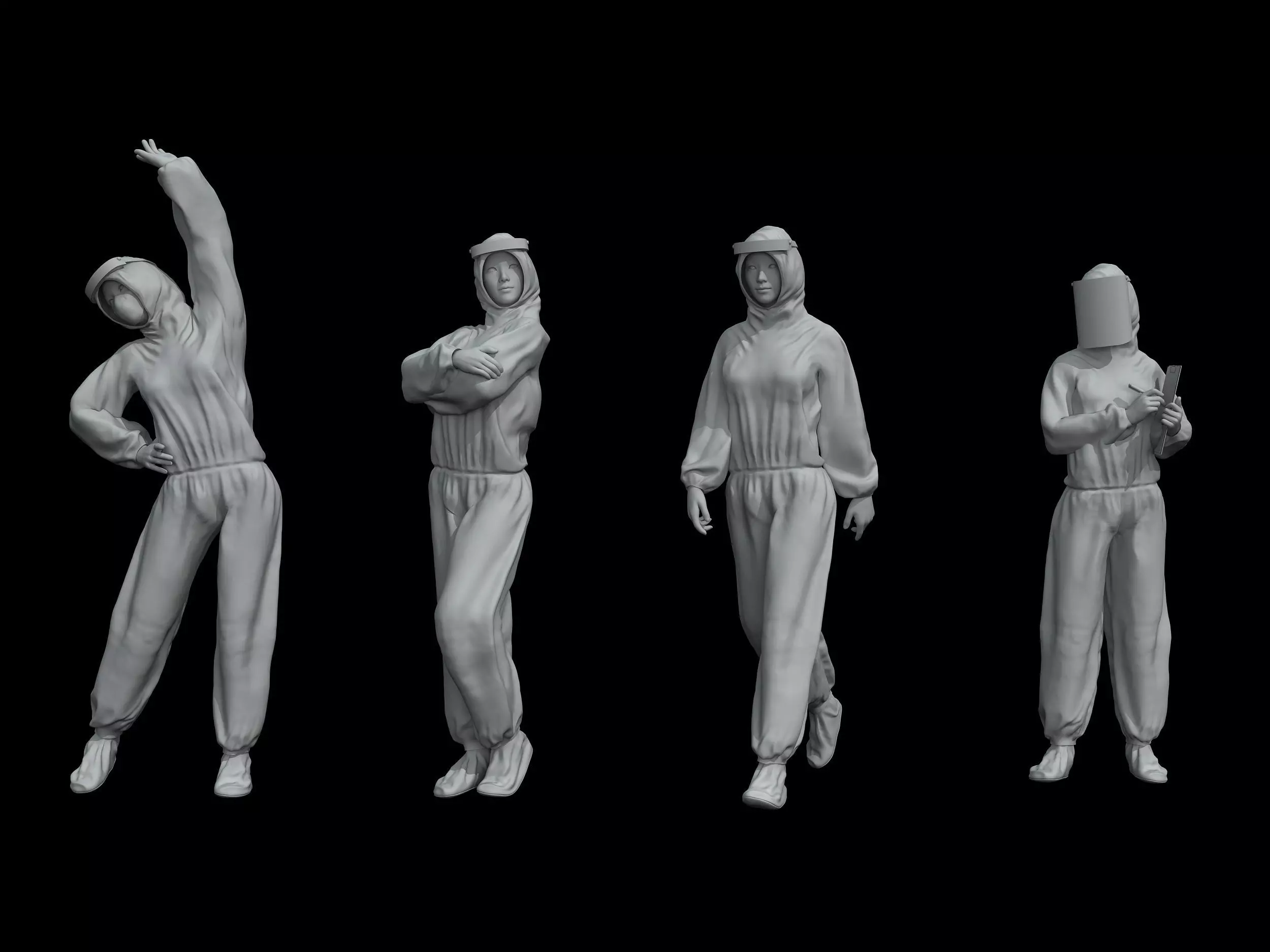 Female Doctor Rigged 3D model_9