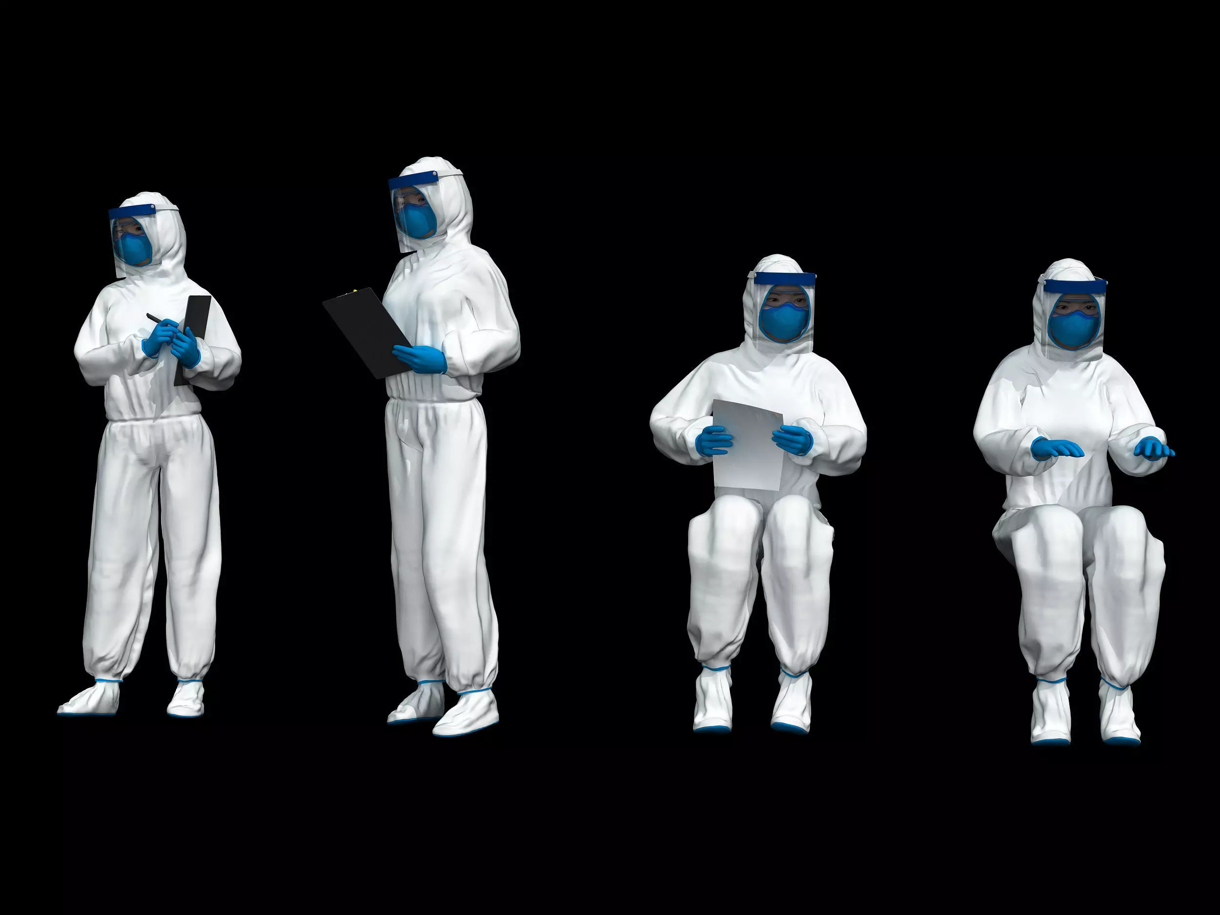 Female Doctor Rigged 3D model_1