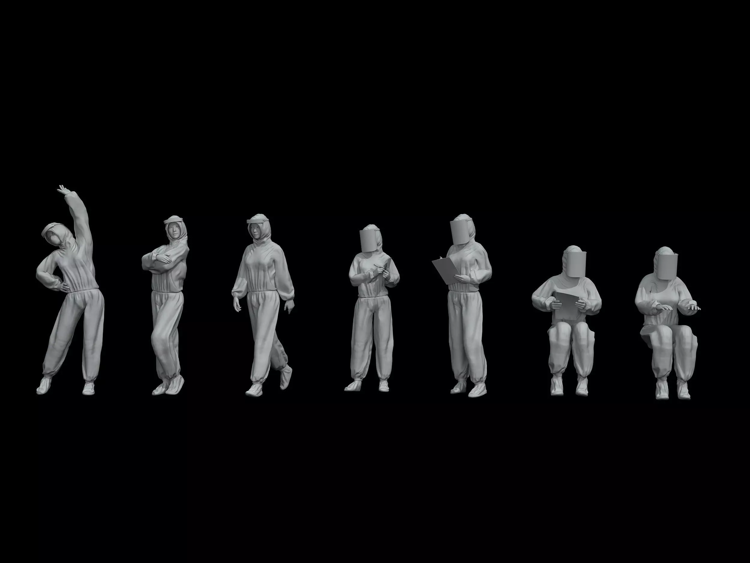 Female Doctor Rigged 3D model_11