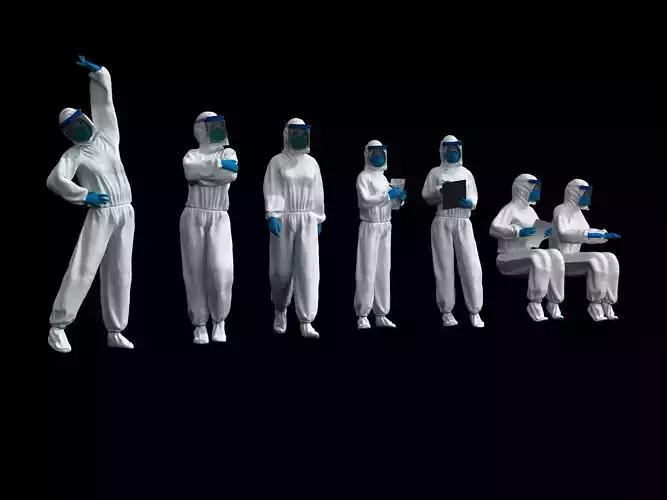 Female Doctor Rigged 3D model Female Doctor Rigged 3D model