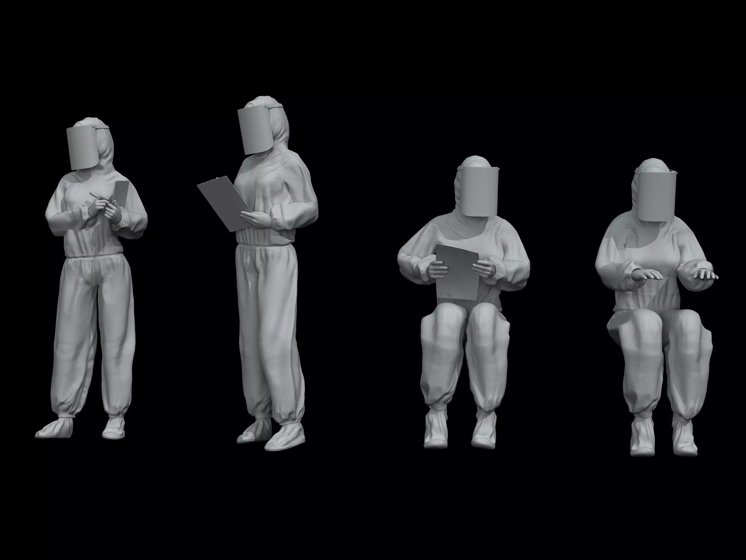 Female Doctor Rigged 3D model_10