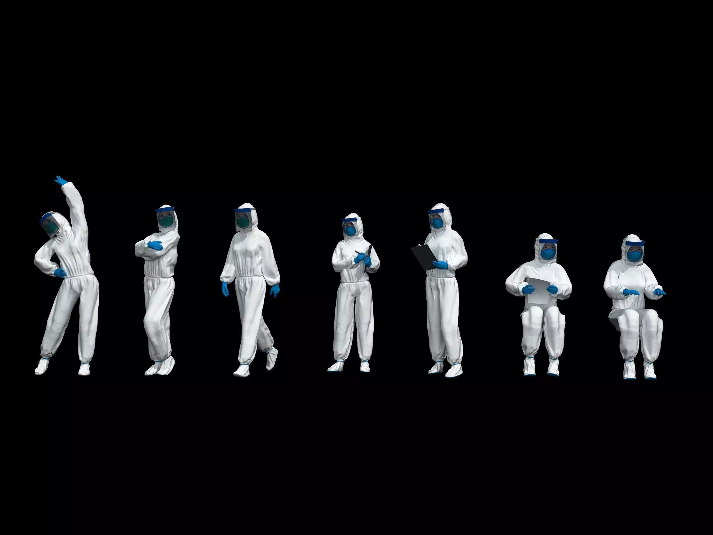 Female Doctor Rigged 3D model_3