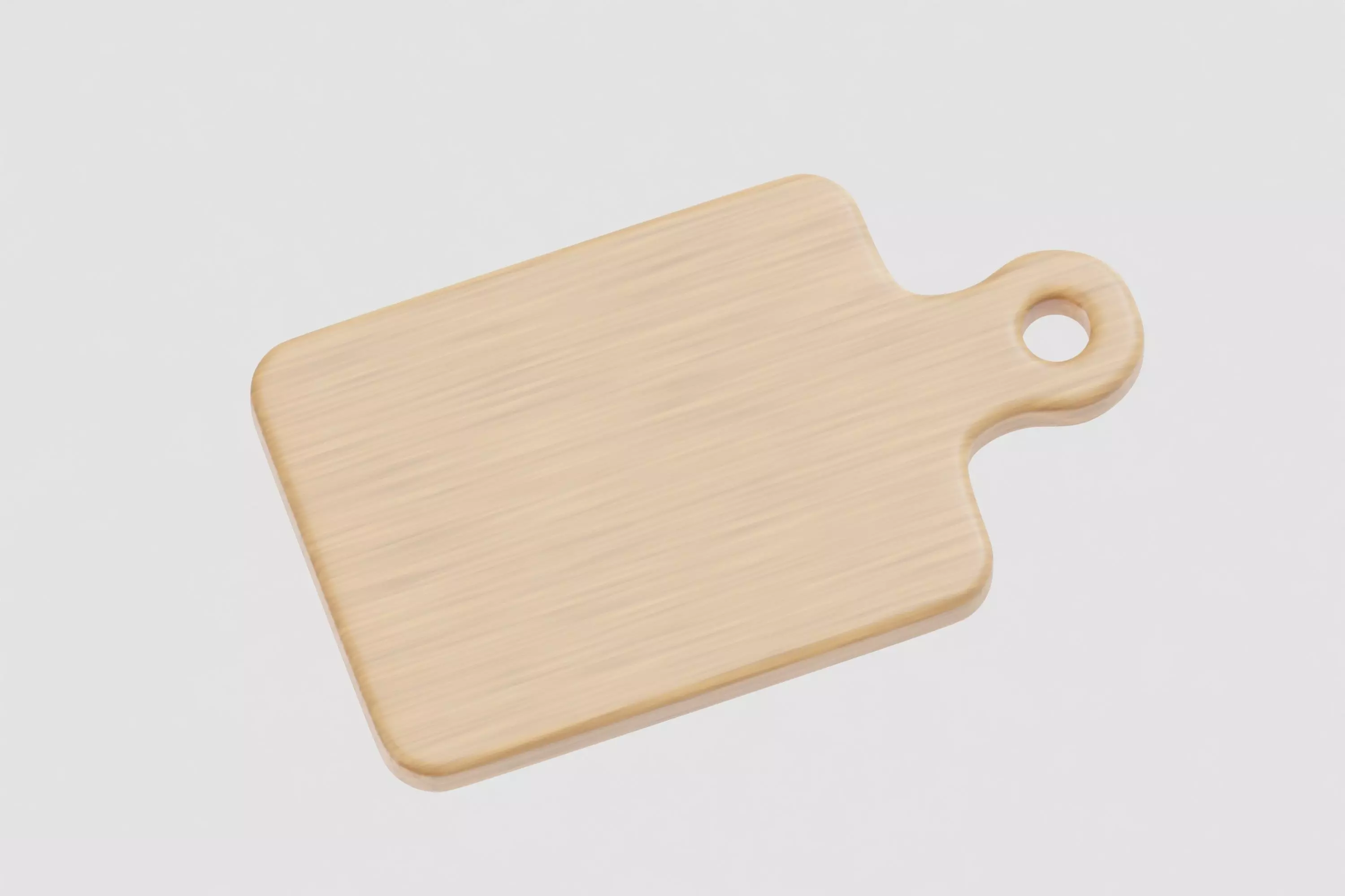 Wooden Cutting Board Low-poly 3D model_1