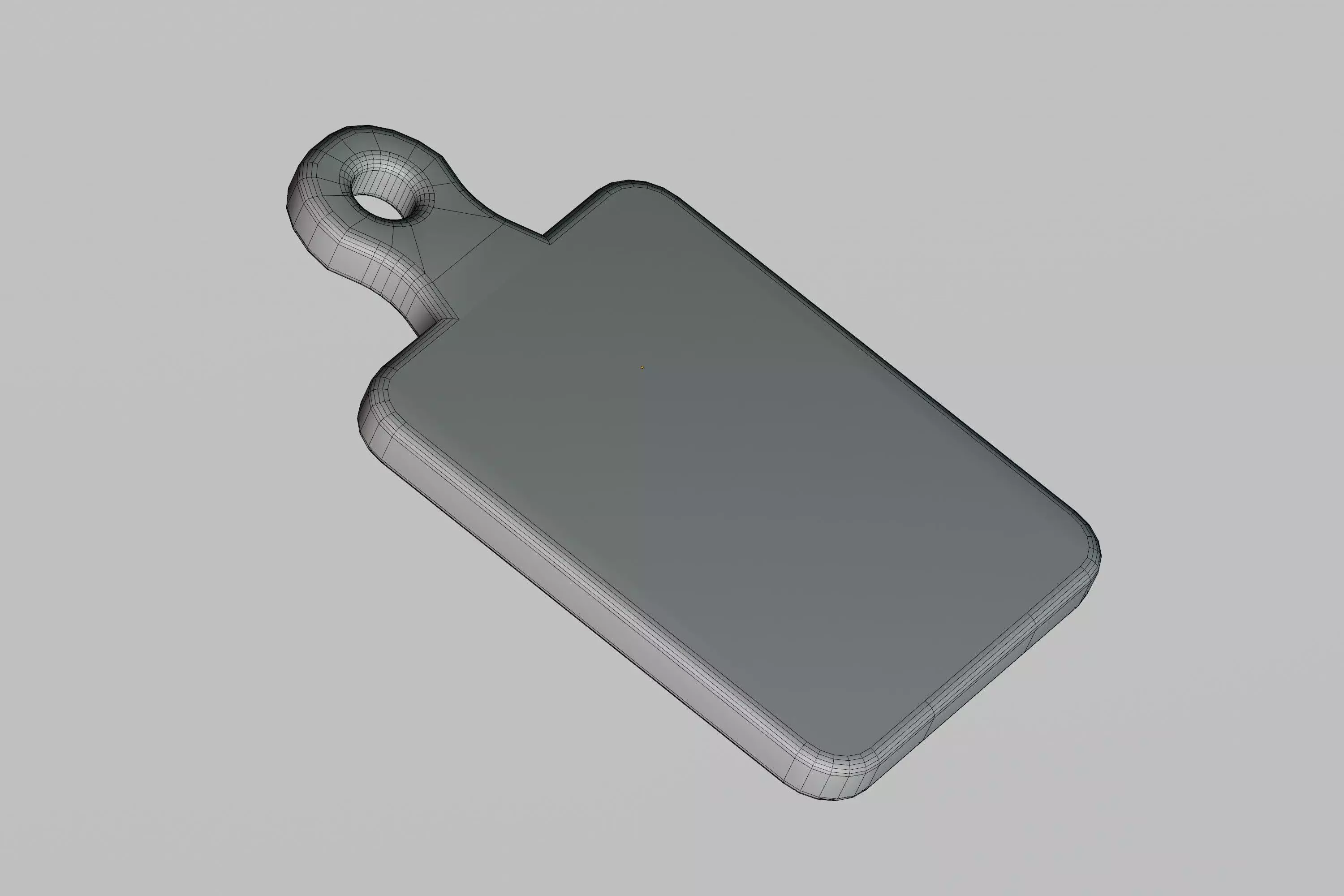 Wooden Cutting Board Low-poly 3D model_6