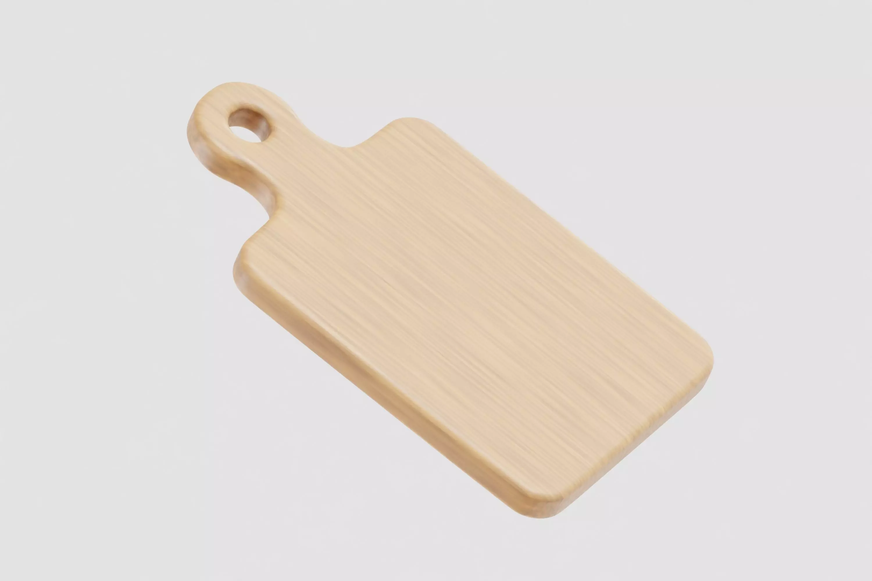 Wooden Cutting Board Low-poly 3D model_5