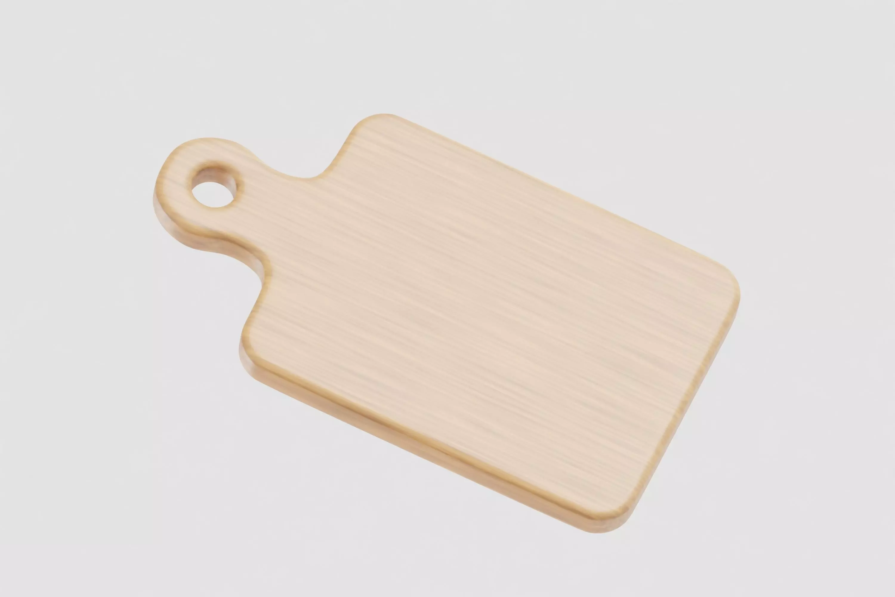 Wooden Cutting Board Low-poly 3D model_4