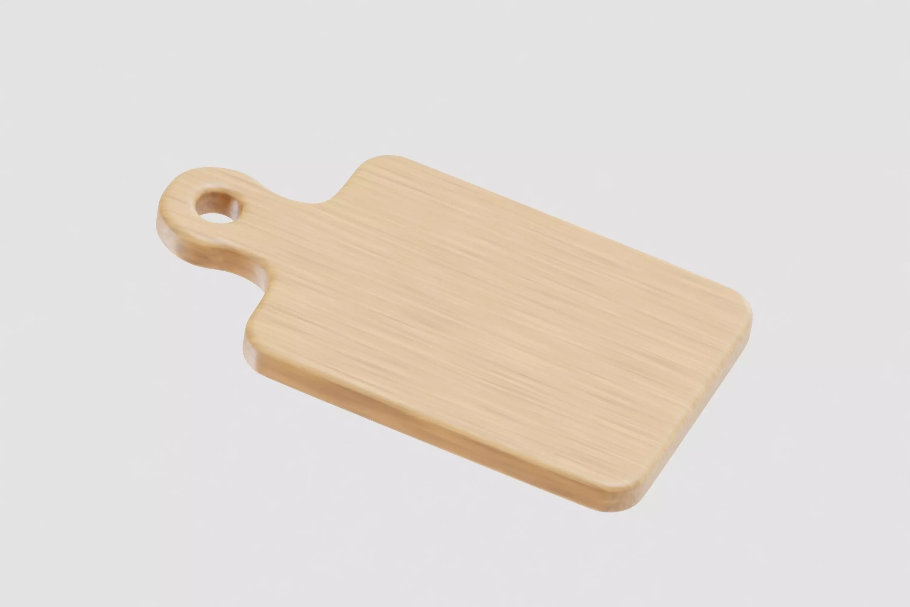 Wooden Cutting Board Low-poly 3D model_3