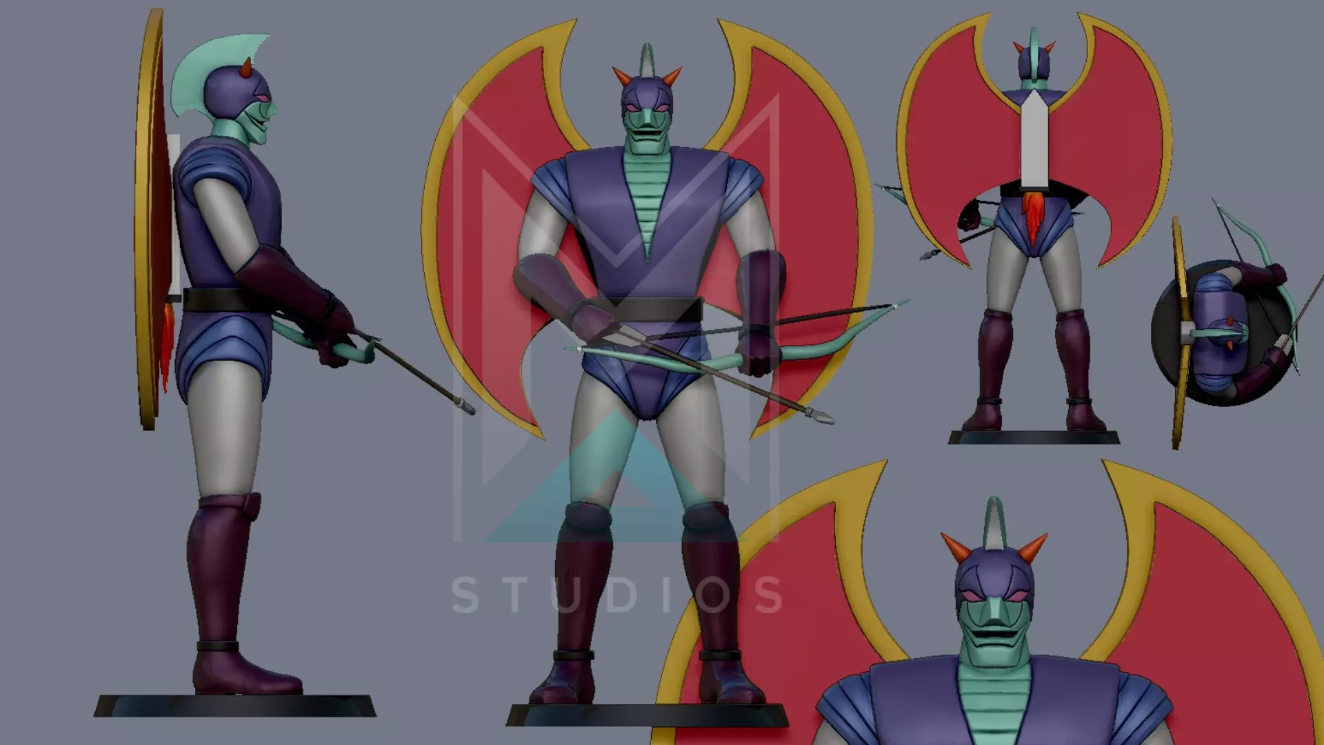 Archerian J5 Mazinger Z 3D print model_1