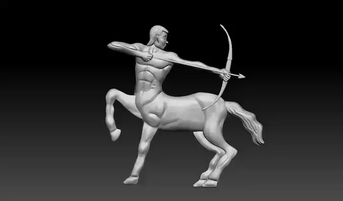 Centaur Archer Relief 3D Printable Model 