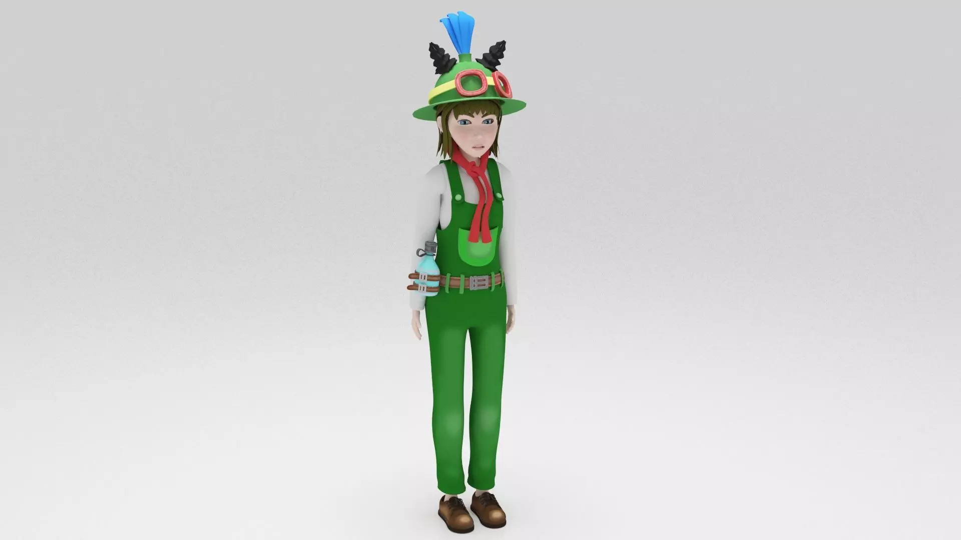 Faunya Rigged Funny Character Low-poly 3D model