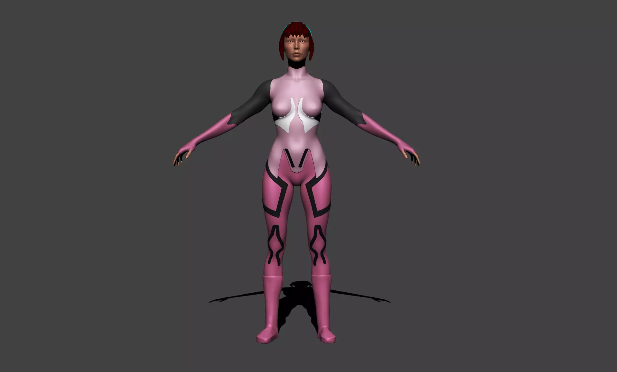 Girl gaming Fantasy 3D model_0