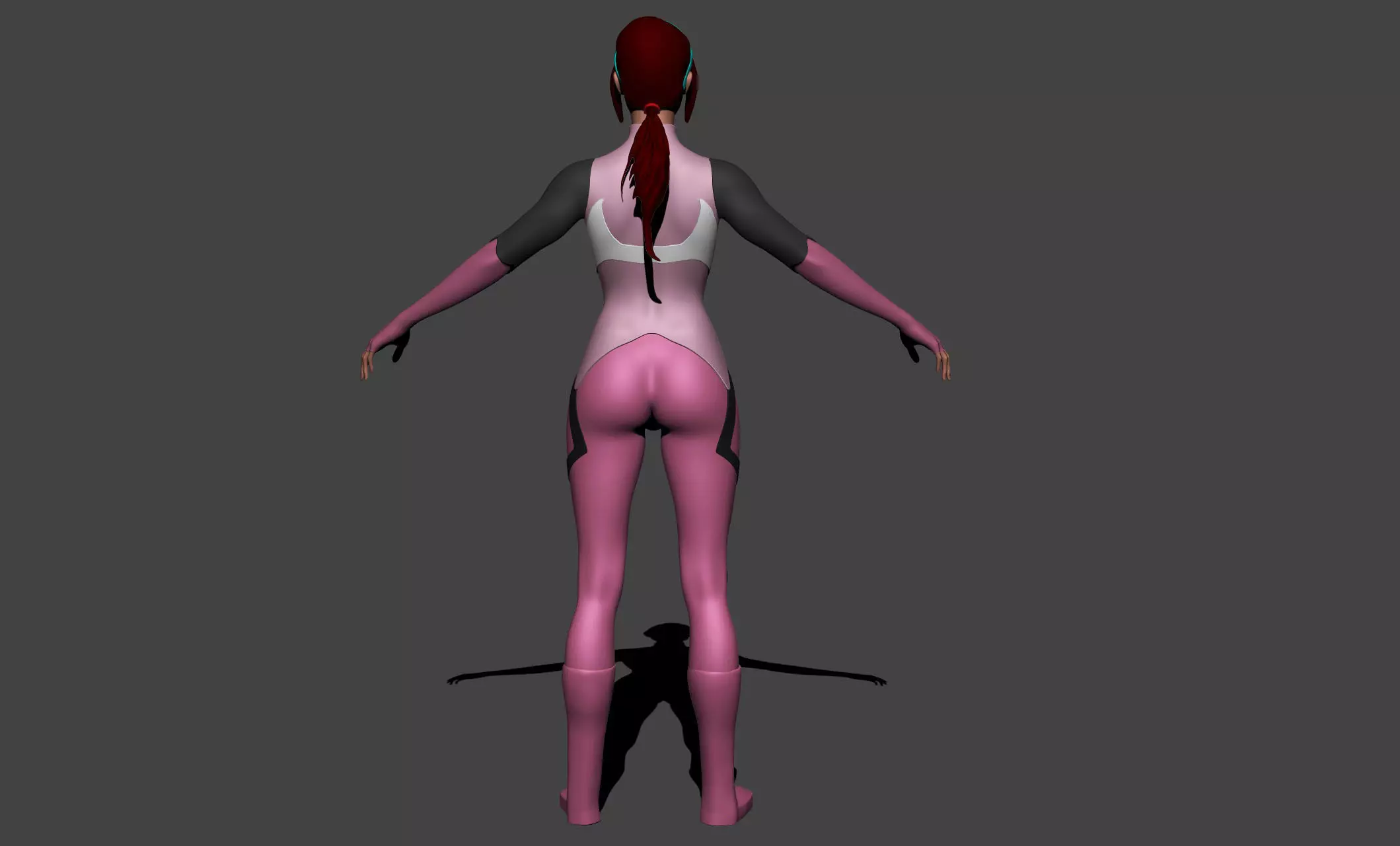 Girl gaming Fantasy 3D model_2