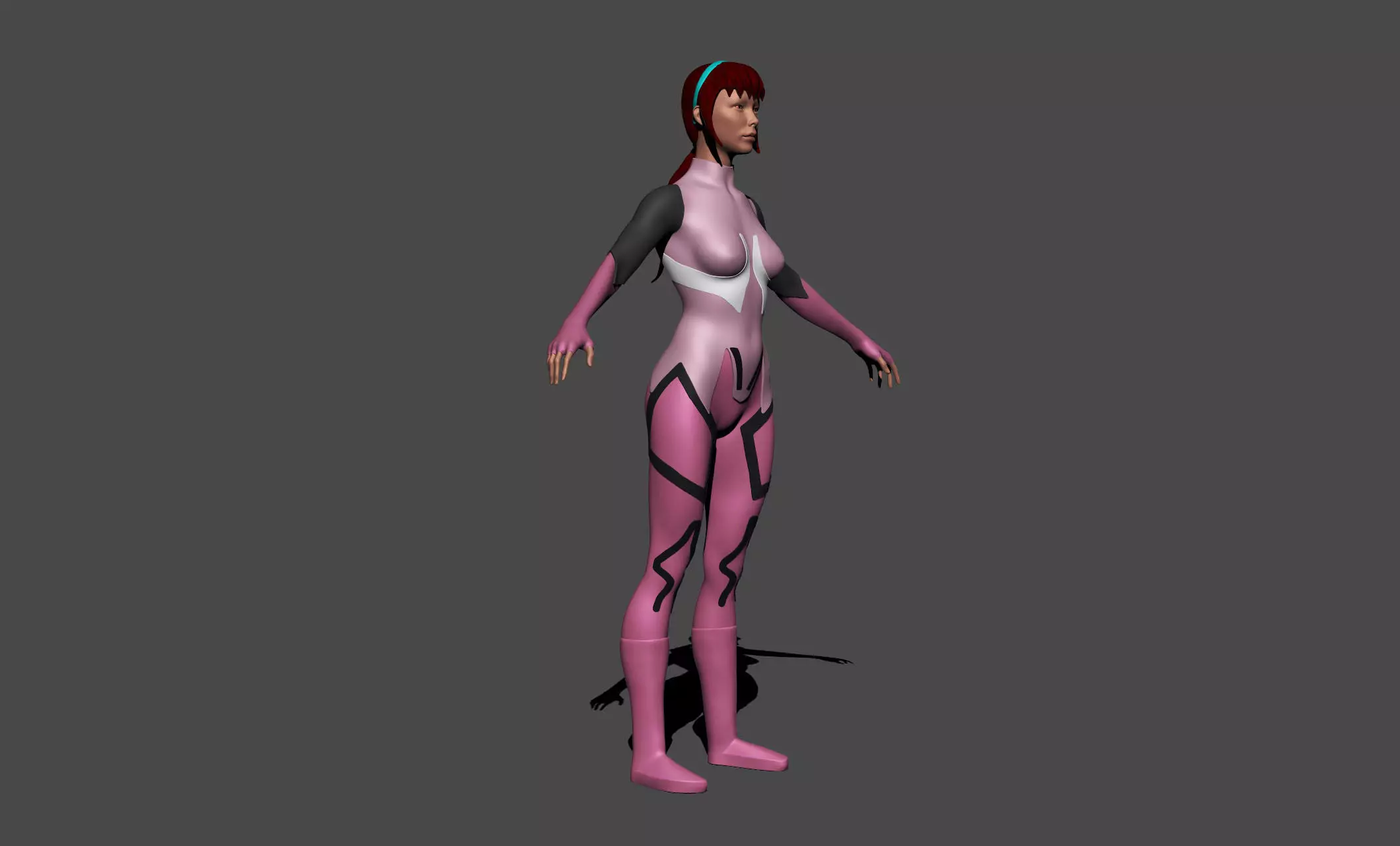 Girl gaming Fantasy 3D model_1