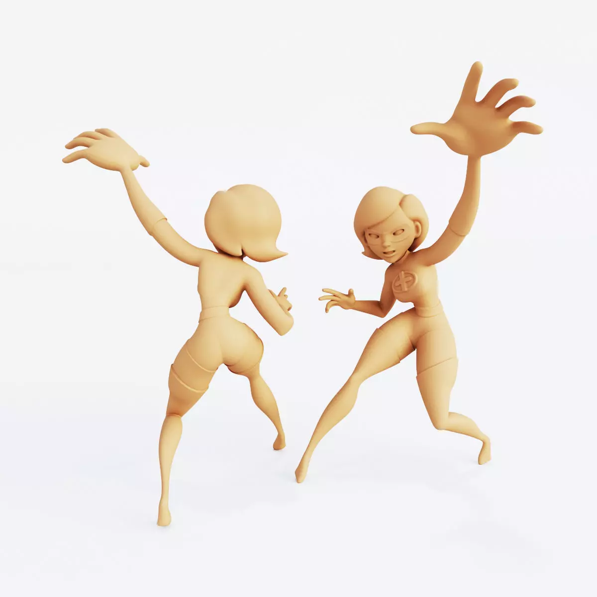 3D Printable Super Family Figurine Set  3D print model_3