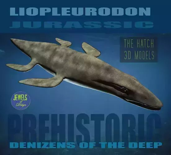 Liopleurodon whale Low-poly 3D model