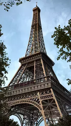 Eiffel Tower Blender TEXTURED MODEL 3D model