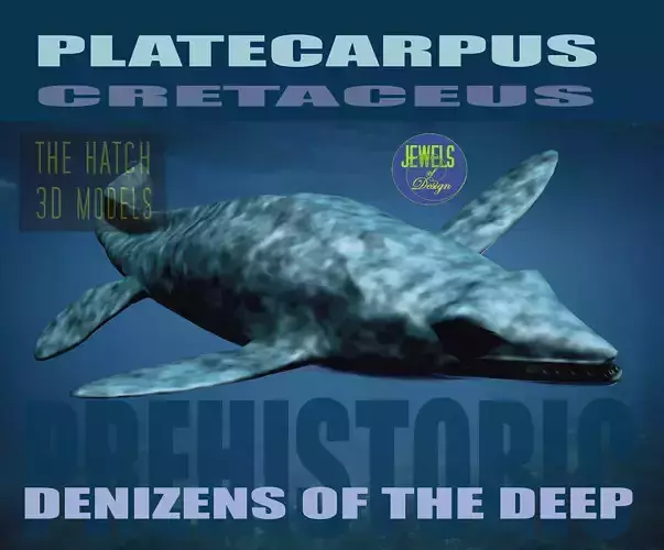 Platecarpus shark Low-poly 3D model