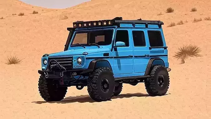 4x4 off road camping  jeep  Low-poly 3D model
