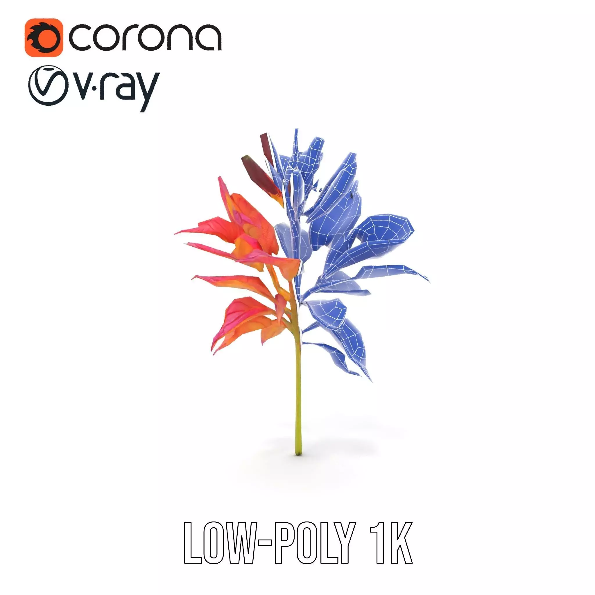 Vibrant Floral Arrangement model pack Low-poly 3D model_23