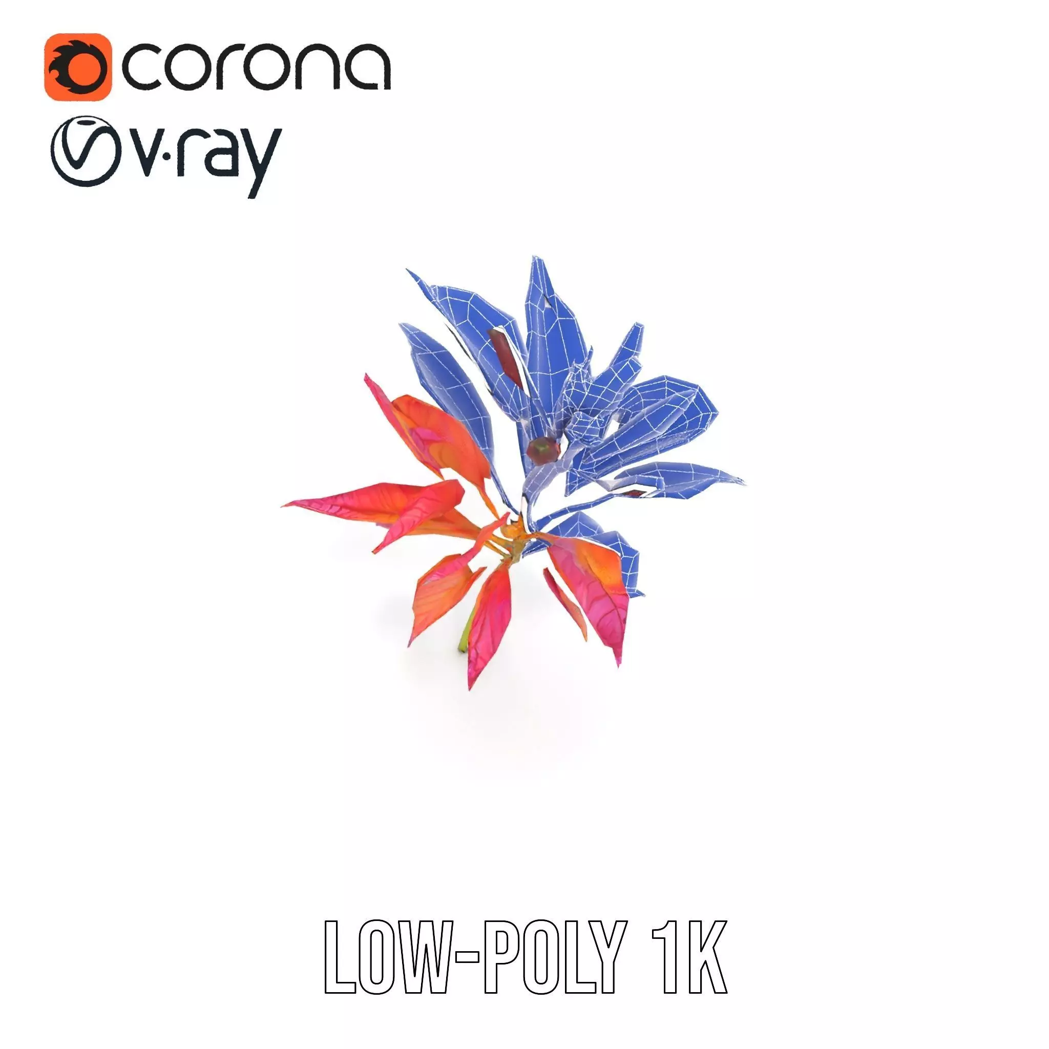 Vibrant Floral Arrangement model pack Low-poly 3D model_15