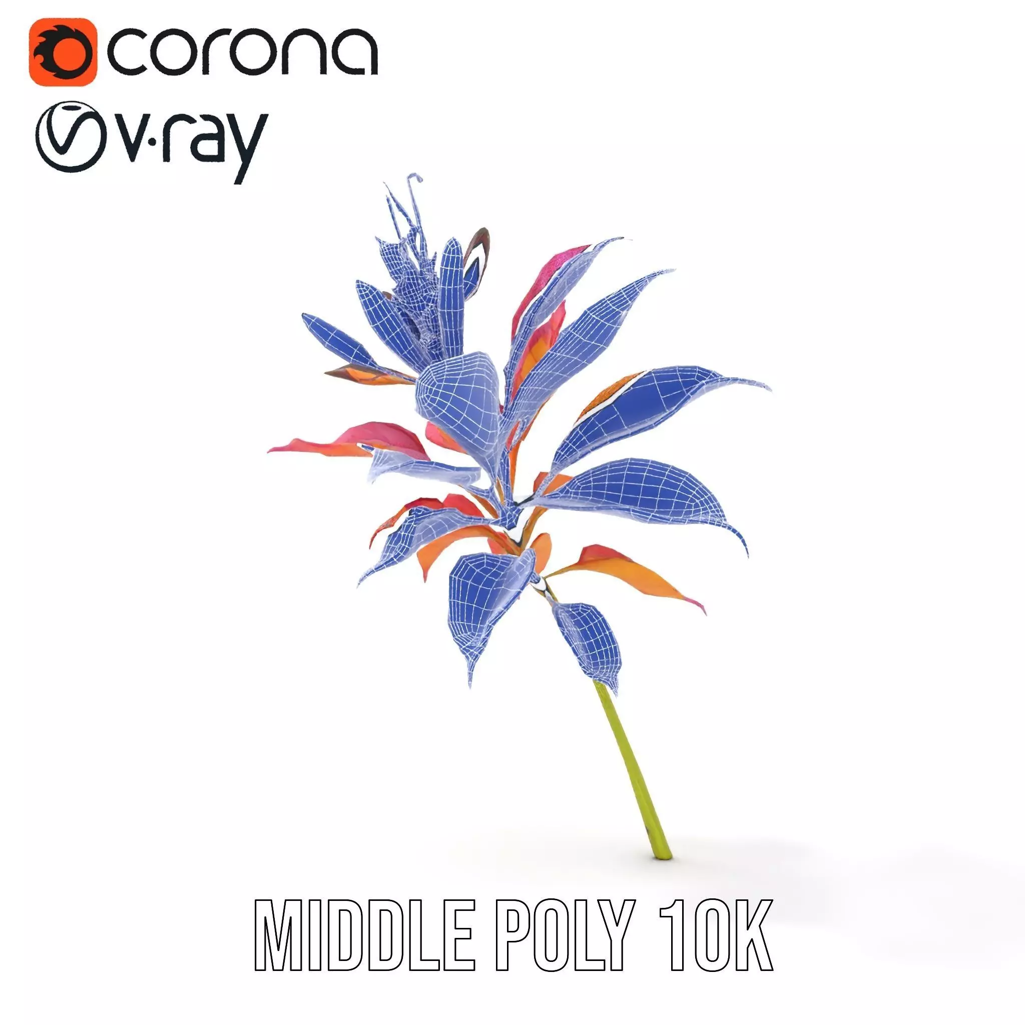 Vibrant Floral Arrangement model pack Low-poly 3D model_25