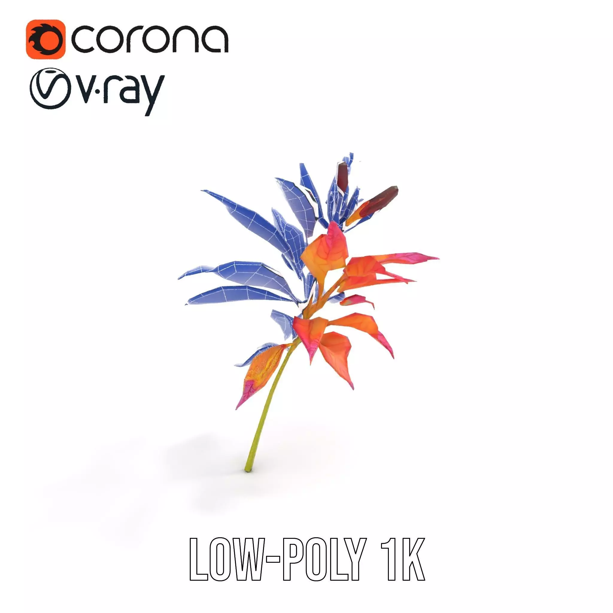 Vibrant Floral Arrangement model pack Low-poly 3D model_29