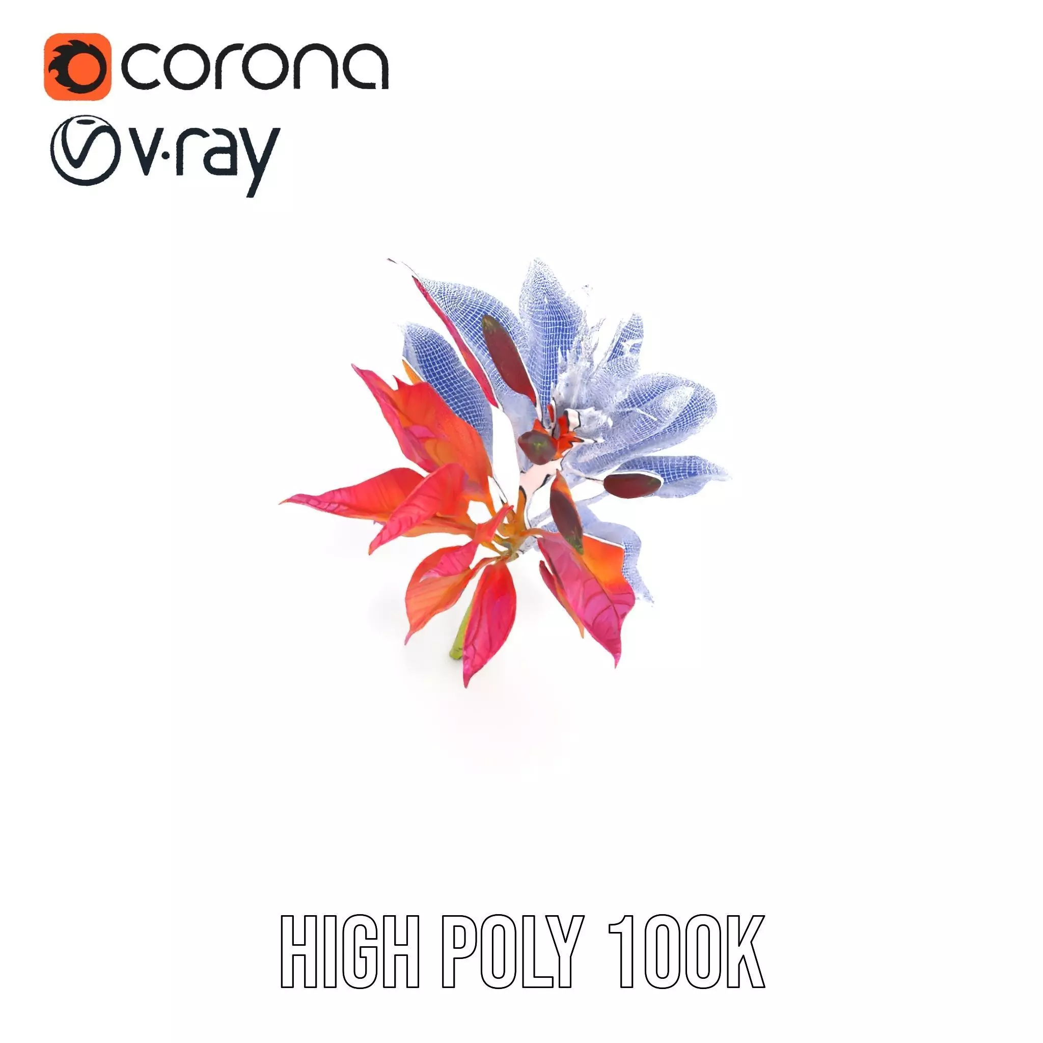 Vibrant Floral Arrangement model pack Low-poly 3D model_33