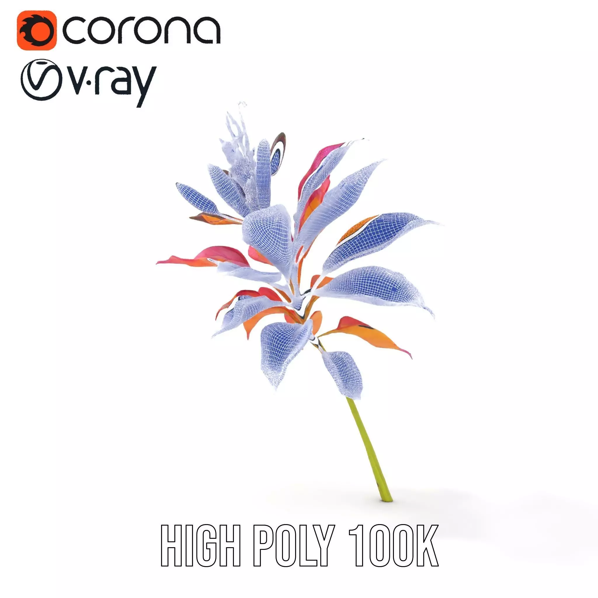 Vibrant Floral Arrangement model pack Low-poly 3D model_34