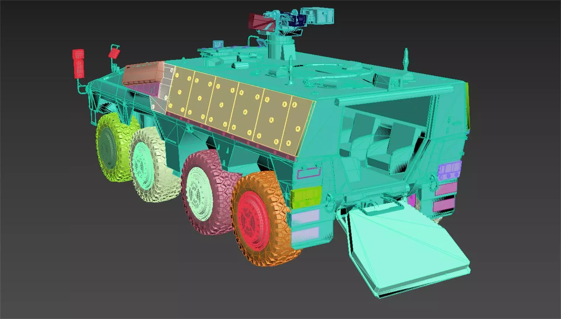 Boxer GTK Carrier Low-poly 3D model_2