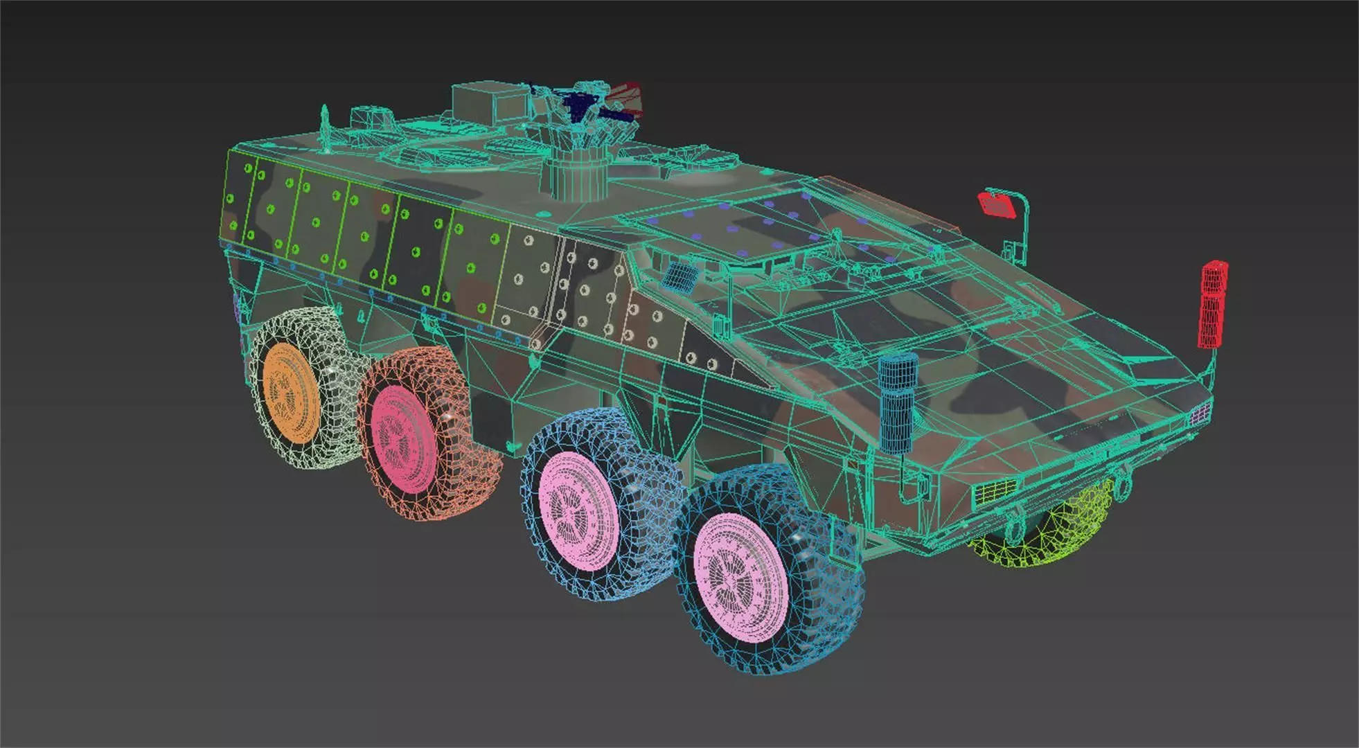 Boxer GTK Carrier Low-poly 3D model_4