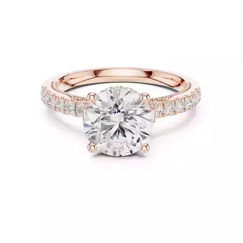 2CT Round Cut Hidden Halo Diamond Wedding Ring 3DM STL Video