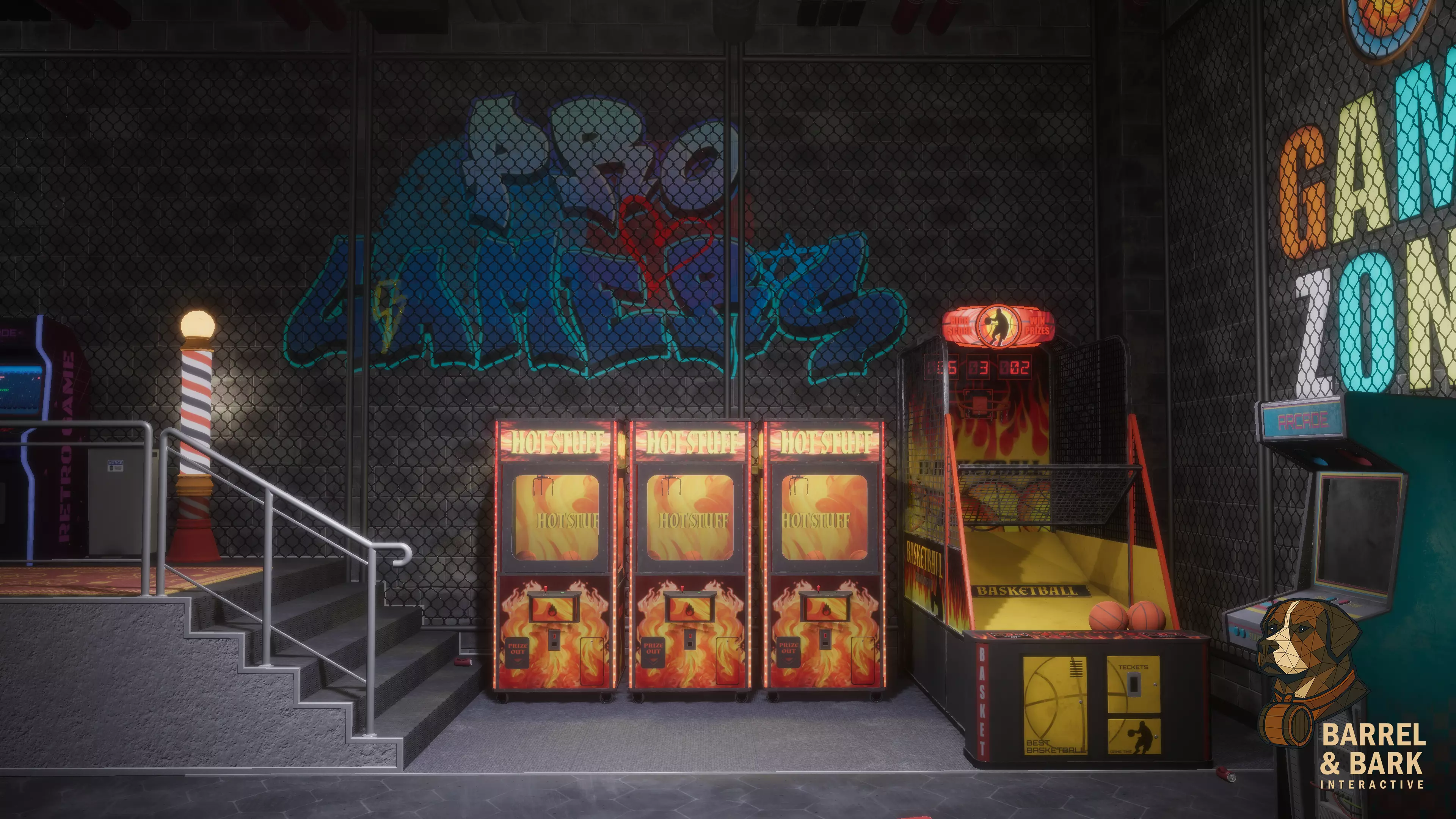 Game and Entertainment Area Low-poly 3D model_16