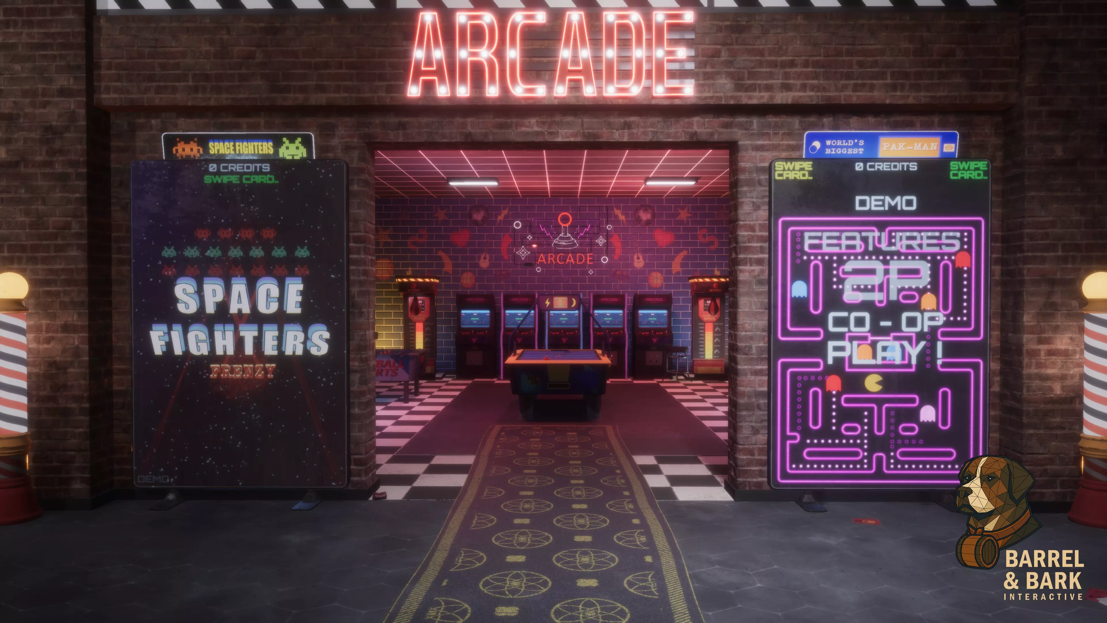 Game and Entertainment Area Low-poly 3D model_12